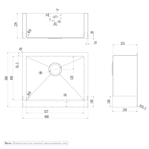 Belfast Butler Sink - Brushed Brass (Overflow) | (NZ) ABI Bathrooms ...